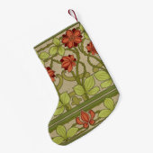 アールヌーボー縁どフローラ スモールクリスマスストッキング (裏面 (吊り時))