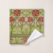 アールヌーボー縁どフローラ バスタオルセット (ウォッシュタオル)