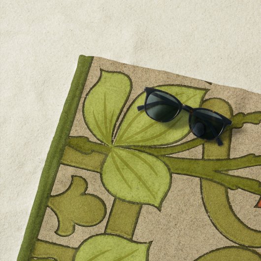 アールヌーボー縁どフローラ ビーチタオル (インサイチュ)