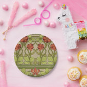 アールヌーボー縁どフローラ ペーパープレート (パーティー)