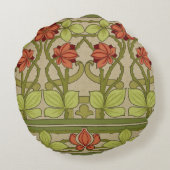 アールヌーボー縁どフローラ ラウンドクッション (裏面)