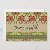 アールヌーボー縁どフローラ 招待状 (正面)