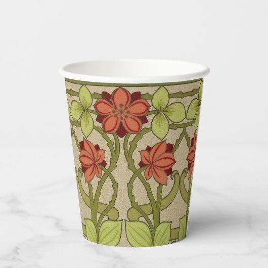 アールヌーボー縁どフローラ 紙コップ (裏面)