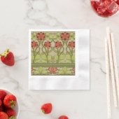 アールヌーボー縁どフローラ 縁ありカクテルナプキン (インサイチュ)