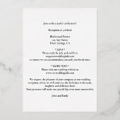 アールヌーボー縁ど&フォイルレタリング- 箔招待状 (裏面)