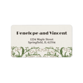 アールヌーボー繊細な雪だるま式 ラベル