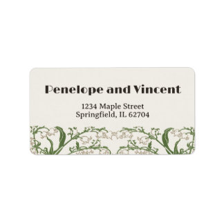 アールヌーボー繊細な雪だるま式 ラベル