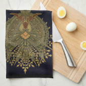 アールヌーボー織り柄クリストファー・ドレッサー キッチンタオル (四つ折り)