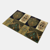 アールヌーボー織り柄クリストファー・ドレッサー ドアマット (アングル)