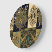 アールヌーボー織り柄クリストファー・ドレッサー ラージ壁時計 (傾斜)