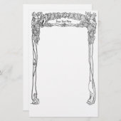 アールヌーボー自然主題文房具 便箋 (正面/裏面)