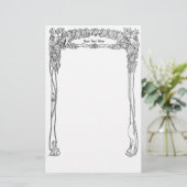 アールヌーボー自然主題文房具 便箋 (スタンド正面)