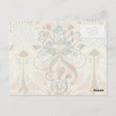 アールヌーボー自然花柄 ポストカード (裏面)