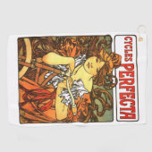 アールヌーボー自転車ミュシャアート ゴルフタオル (横)