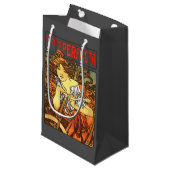 アールヌーボー自転車ミュシャアート スモールペーパーバッグ (正面アングル)