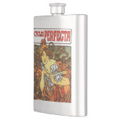 アールヌーボー自転車ミュシャアート フラスク (左)