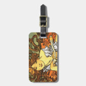 アールヌーボー自転車ミュシャアート ラゲッジタグ (正面縦)