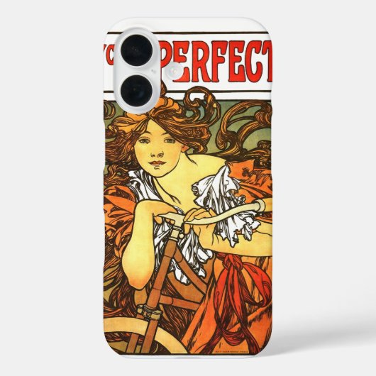 アールヌーボー自転車ミュシャアート Case-Mate iPhoneケース (裏面)