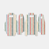 アールヌーボー色ストライプの手描きインスパイア フェイバーボックス (折り畳みなし)