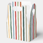 アールヌーボー色ストライプの手描きインスパイア フェイバーボックス (オープン)