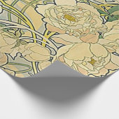 アールヌーボー花のDecoupageのポスター ラッピングペーパー (角)