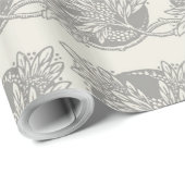 アールヌーボー花フローラミニマリズム ラッピングペーパー (ロールコーナー)
