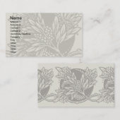 アールヌーボー花フローラミニマリズム 名刺 (正面/裏面)