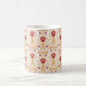 アールヌーボー花白 コーヒーマグカップ (中央)