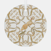 アールヌーボー花鳥 ガラスオーナメント (裏面)