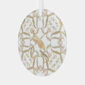 アールヌーボー花鳥 ガラスオーナメント (正面左)