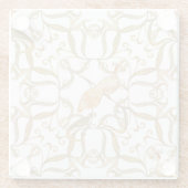 アールヌーボー花鳥 ガラスコースター (裏面)