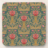 アールヌーボー花 コースター (正面)