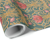 アールヌーボー花 ラッピングペーパー (ロールコーナー)