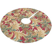 アールヌーボー葉スクリスムツリースカート ブラッシュドポリエステルツリースカート (アングル)