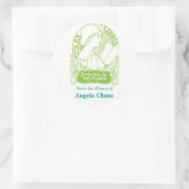 アールヌーボー蔵書票シール ラウンドシール (バッグ)