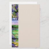 アールヌーボー藤の花フローラ文房具 便箋 (正面/裏面)