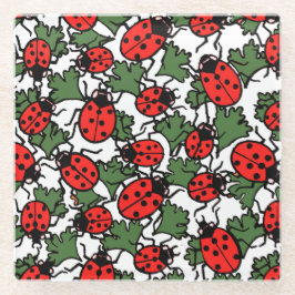 アールヌーボー虫 ガラスコースター