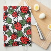 アールヌーボー虫 キッチンタオル (四つ折り)