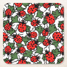 アールヌーボー虫 スクエアペーパーコースター