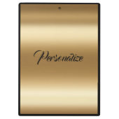 アールヌーボー虹彩模様金ゴールドブロンズレッドエレガント クリップボード (裏面)