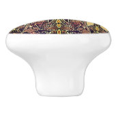 アールヌーボー虹彩模様金ゴールドブロンズレッドエレガント セラミックノブ (側面)