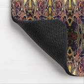 アールヌーボー虹彩模様金ゴールドブロンズレッドエレガント マウスパッド (コーナー)