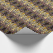 アールヌーボー虹彩模様金ゴールドブロンズレッドエレガント ラッピングペーパー (角)
