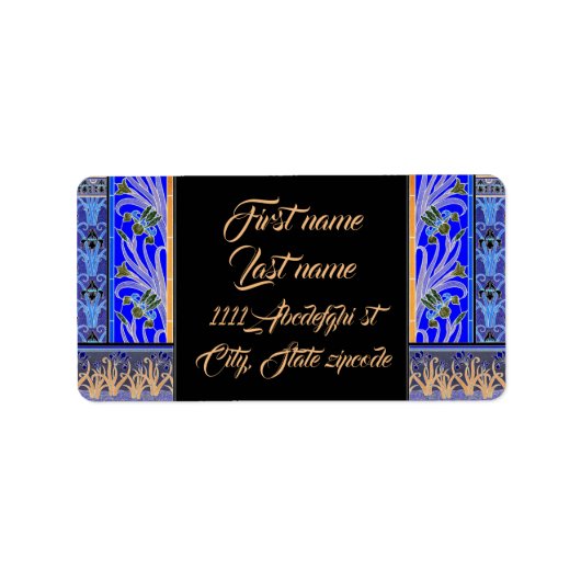 アールヌーボー虹彩花エレガントヴィンテージフローラ ラベル (正面)