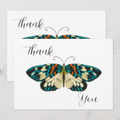 アールヌーボー蝶 サンキューカード (正面/裏面)