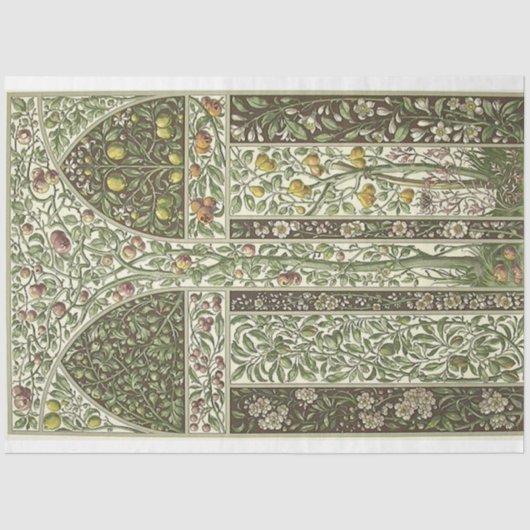 アールヌーボー装飾レモンデクページ紙 薄葉紙 (正面)