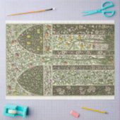 アールヌーボー装飾レモンデクページ紙 薄葉紙 (クラフト)