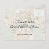 アールヌーボー装飾 葉 花 案内ポストカード (裏面)