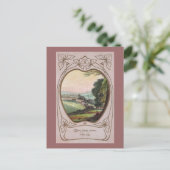 アールヌーボー誕生日バレーヴィネット ポストカード (スタンド正面)