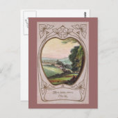 アールヌーボー誕生日バレーヴィネット ポストカード (正面/裏面)